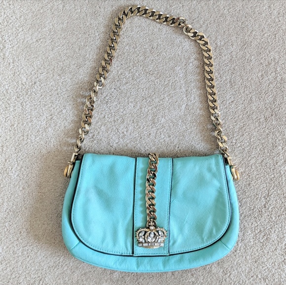 Wilsons Leather Handbags - Tiffany blue gold chain princess handbag